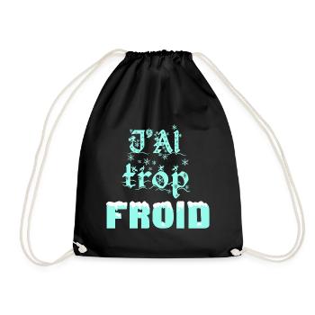 Winter Frost Typography - Sac de sport léger - noir - Devant