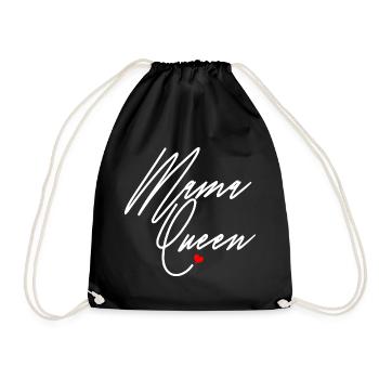 Mama Queen Black Afro Mom Melanin Proud Black Moms - Drawstring Bag - black - Front