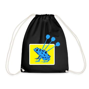 Lustiges DARTS und PFEILGIFTFROSCH Design - Turnbeutel - Schwarz - Vorne