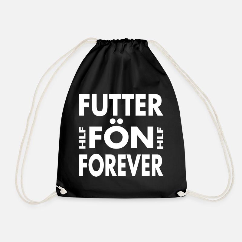 Futterfön Forever - Heißluftfritteuse Für immer - Turnbeutel - Schwarz