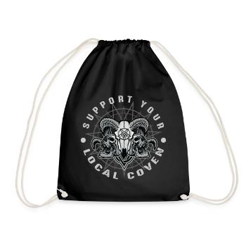 Coven Support your local coven - Drawstring Bag - black - Front