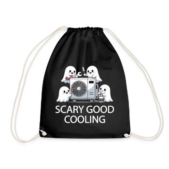 Conception HVAC fantôme d’Halloween - Refroidissement effrayant - Sac de sport léger - noir - Devant
