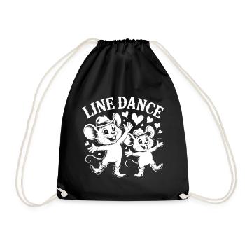 Souris de danse en ligne - Sac de sport léger - noir - Devant