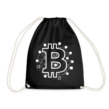 Bitcoin Platine Circuit Tech Krypto - Turnbeutel - Schwarz - Vorne