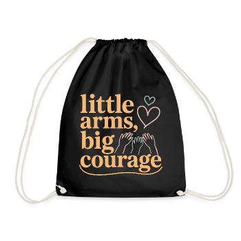 Pediatric Nurse Little Arms Big Courage Kids Nurse - Turnbeutel - Schwarz - Vorne