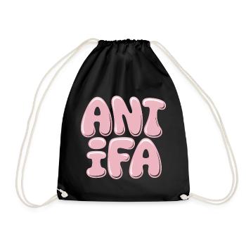 Antifa - Produits dérivés antifascistes - Sac de sport léger - noir - Devant