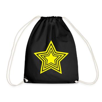 Infinite Yellow Star - Drawstring Bag - black - Front