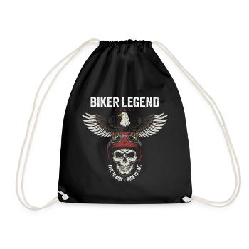 Biker Legend - Live to Ride - Ride to Live - Turnbeutel - Schwarz - Vorne