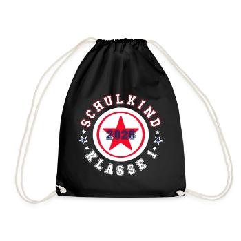 Enfant scolaire 2026 - Inscription scolaire - Classe 1re - Sac de sport léger - noir - Devant