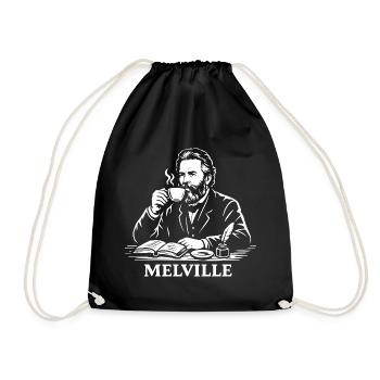 Herman Melville boit un café - Sac de sport léger - noir - Devant