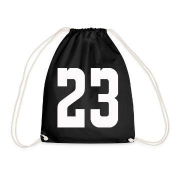 23 - Drawstring Bag - black - Front