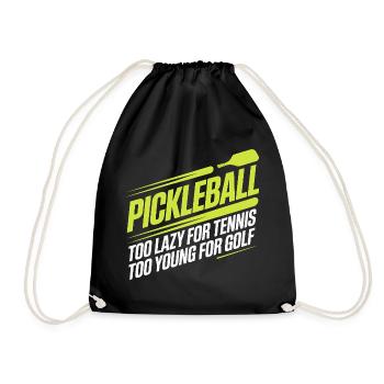 Joueur de pickleball trop paresseux pour le tennis pickleball - Sac de sport léger - noir - Devant