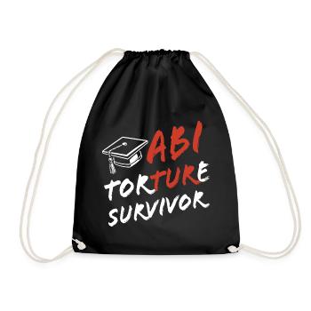 Abi Torture Survivor - Es war eine Folter - Drawstring Bag - black - Front