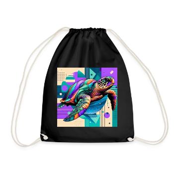 tortue - Sac de sport léger - noir - Devant