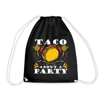 Taco About a Party Tacos - Drawstring Bag - black - Front