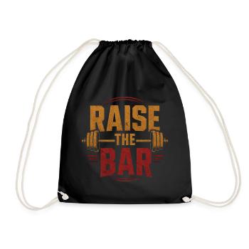 Motivation à la barre avec haltère dans la salle de sport - Sac de sport léger - noir - Devant