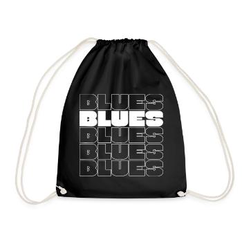 Fette Blues Wiederholungsrastertypografie - Turnbeutel - Schwarz - Vorne