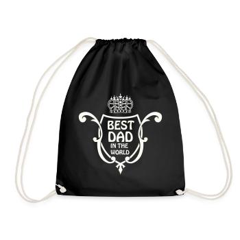 Emblème du meilleur papa au monde - Sac de sport léger - noir - Devant