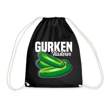 Gurken Flüsterer - Turnbeutel - Schwarz - Vorne