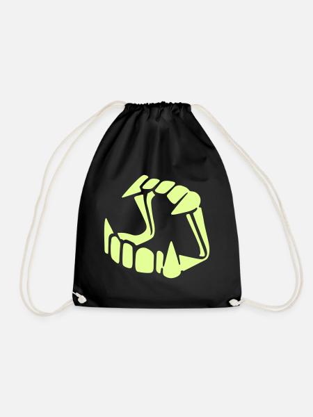 Glow in the dark Dracula - Turnbeutel - Schwarz