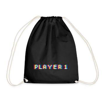 Numéro partenaire 2 (joueur 1) - couleur - Sac de sport léger - noir - Devant