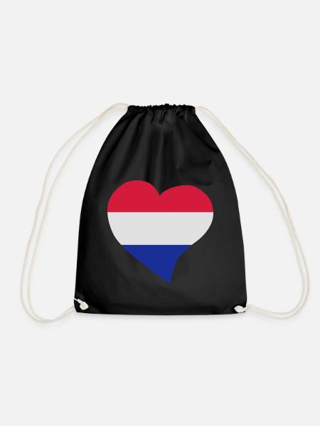 Dutch Herz - Turnbeutel - Schwarz