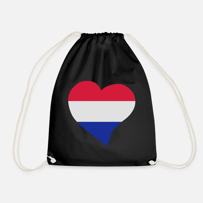 Dutch Herz - Turnbeutel - Schwarz