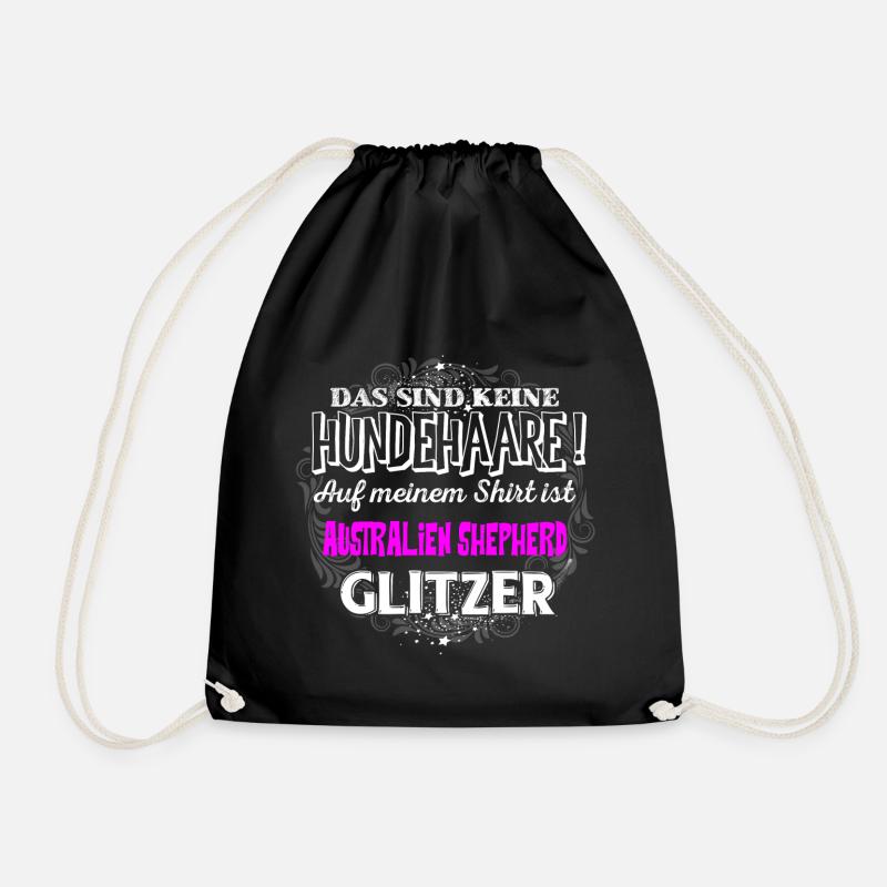 AUSTRALIEN SHEPHERD - Glitzer - Turnbeutel - Schwarz