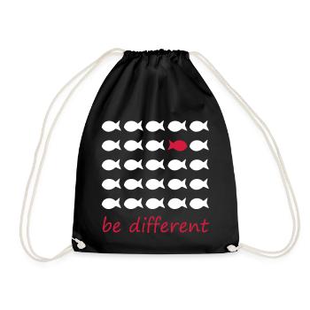be different - Turnbeutel - Schwarz - Vorne