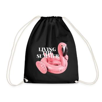 Living the Summer - Drawstring Bag - black - Front