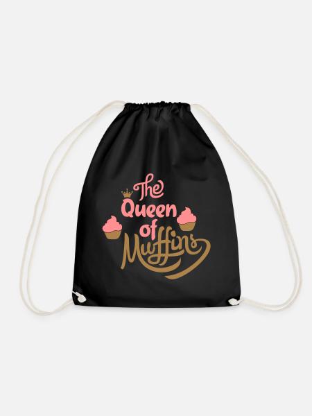 muffins - Drawstring Bag - black