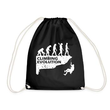 Climbing Evolution - Drawstring Bag - black - Front