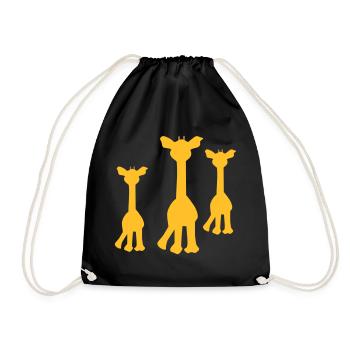 giraffe - Drawstring Bag - black - Front