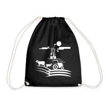 Farmer Farm Farm Icône de l’agriculteur Icône graphique - Sac de sport léger - noir - Devant