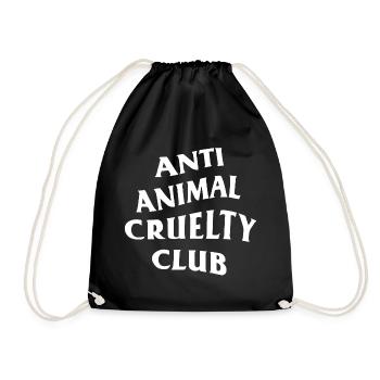 anti animal cruelty club - Turnbeutel - Schwarz - Vorne