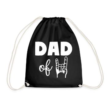 PAPA DE DEUX Rock 'n' Roll Metal Père Hommes - Sac de sport léger - noir - Devant