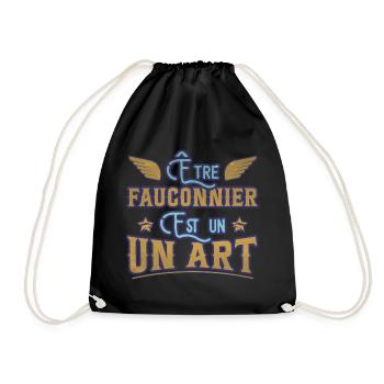 Être fauconnier est un art humour aigle faucon - Sac de sport léger - noir - Devant