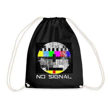 Pas de signal 70s 80s TV rétro vintage ne dérange pas - Sac de sport léger - noir - Devant
