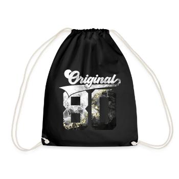 46TH BIRTHDAY 46 YEARS ORIGINAL 1980 - Drawstring Bag - black - Front