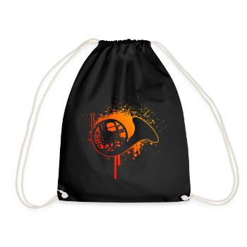 Women's Horn players Horn player French horn player - Drawstring Bag - black - Front