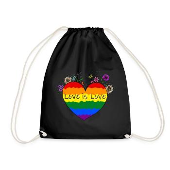 Love is Love - Drawstring Bag - black - Front