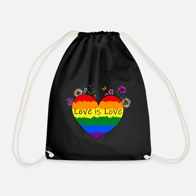 Love is Love - Turnbeutel - Schwarz