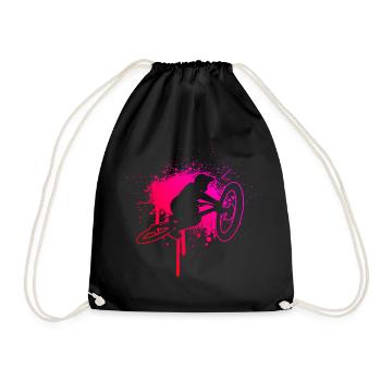 Cyclists MTB Mountain Bikers Men's Mountain Bike - Drawstring Bag - black - Front