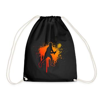 Women's Badminton Badminton Player Squash Men - Drawstring Bag - black - Front