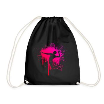 Men's Beach Volley Volley Women's Volleyball Player - Drawstring Bag - black - Front