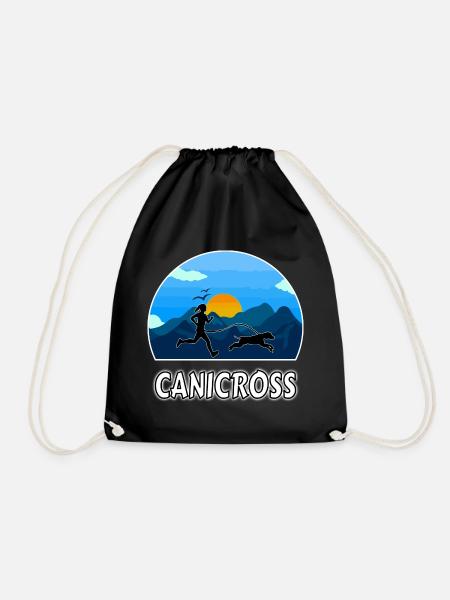 Canicross Natur Laufen Hund Hundesport - Turnbeutel - Schwarz