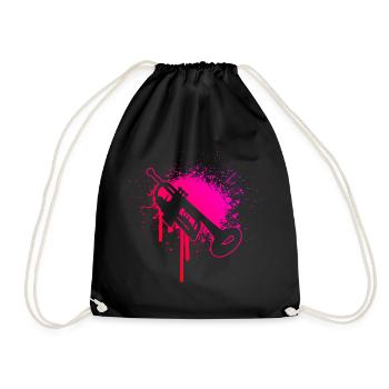 Trompete Trumpet Player Trompetenspieler - Drawstring Bag - black - Front