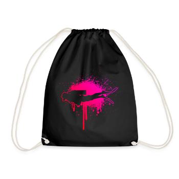 Plongeur Plongée Libre Taucher Scuba Taucher Scuba Diver - Sac de sport léger - noir - Devant