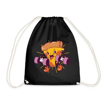 Pizza Musculation Squat Fitness Pizza kawaii - Sac de sport léger - noir - Devant