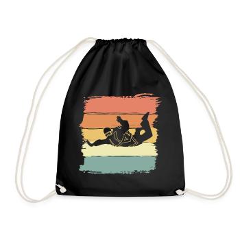 Fallschirmspringen vintage rétro Parachutisme - Sac de sport léger - noir - Devant